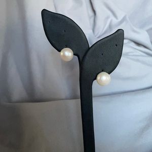 JTV White Pearl Earrings